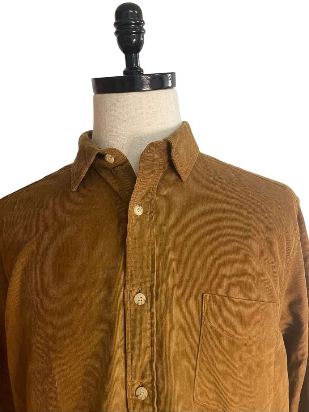 UNTUCKit Caprone Cord Corduroy Button Down Shirt Brown - Picture 2 of 16